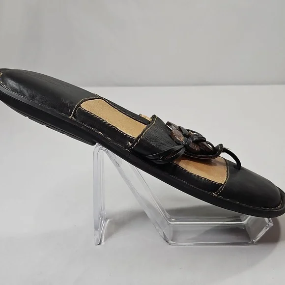 Born Womens Black Leather Sandals Size 10 - Picture 6 of 7